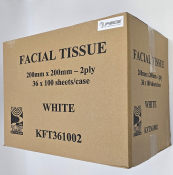 FACIAL TISSUE 100s(36) 21x19cm 2ply WHITE