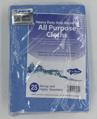 CLOTH H/DUTY ALL-PURPOSE BLUE Antibacterial