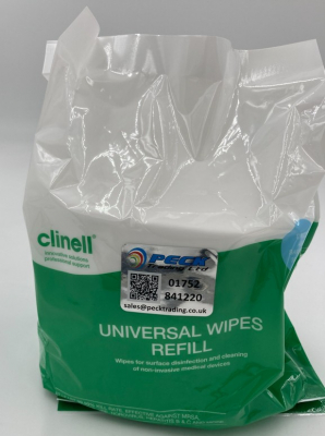 CLINELL WIPE REFILL(225) AGINST MRSA ETC          GREEN